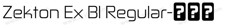 Zekton Ex Bl Regular字体转换